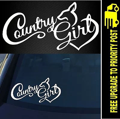 Country Girl Sticker Music Ute 4x4 Cowgirl Car Window Decal  • $7.99