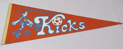 Vintage 1970's Minnesota Kicks Full Size 30  NASL Soccer Pennant Defunct Sports • $19.95