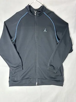 Jumpman Air Jordan Warmup Jacket XL 20th Anniversary 85-05 Full Zip Black Blue • $38.88