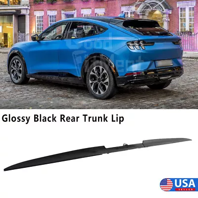 For Ford Mustang Mach-E Rear Trunk Spoiler Lip Tail Wing TPU Sticker Gloss Black • $59.74