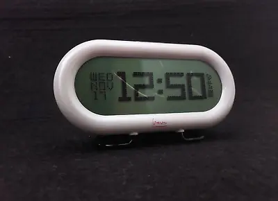 MICHAEL GRAVES DESIGN Postmodern Pearlized White LCD Display Alarm Clock & Date! • $194.95