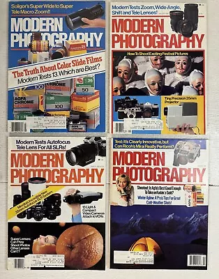 1980's ~ Modern Photography Magazine Lot Of 4 ~ VG Cond. • $12.75