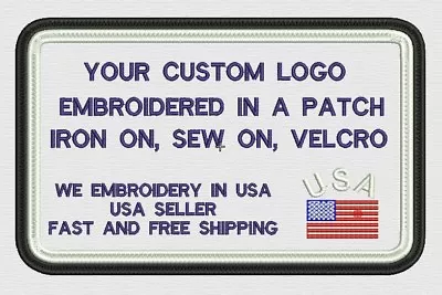 A LA CARTE Logo Custom Made Iron On Patch Badges Embroidered DIY Patch Free Sh • $1