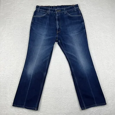 Vintage Levis Jeans Mens 38x29 Blue Wash Straight Relaxed Denim Brown Tab Y2K • $29.88
