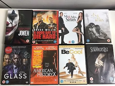 8 X DVD Film Movie Bundle Joblot: Joker Star Is Born Glass Schindler’s List.. • £4.99