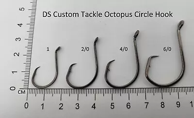 Offset Octopus Circle Fishing Hooks 25 Pcs 6/0 To 10/0 • $11.99