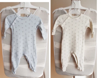 £8 • Buy The Little Tailor Baby Sleepsuit Set Rocking Horse Pattern 0-3 Months