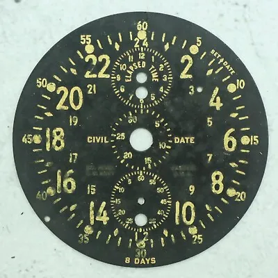 Vintage Jaeger Civil Date Aircraft Clock Dial 8U Aero U.S. Navy Military • $119.90