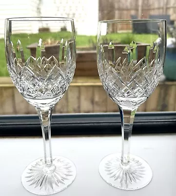 Two Edinburgh Crystal Montrose Large Wine/water Goblets/glasses 8 1/4  • £49