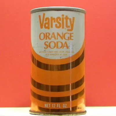 Varsity Orange Soda Vintage 12 Oz S/S Can Graf's Milwaukee Wisconsin S153 • $3.96