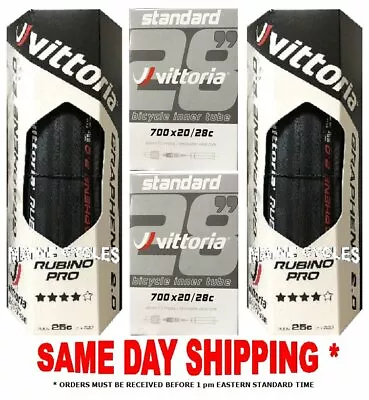 Vittoria Rubino Pro G 2.0 Clincher 700 X 25 All / Full Black With Tube Option • $42.50