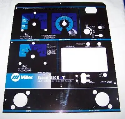 $119.86 • Buy Miller Arc Welder Laser Cut Aluminum Bobcat 250D NT Control Plate, NEW