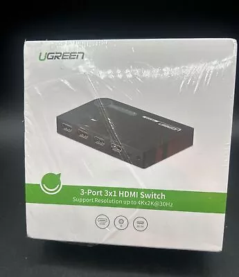 Ugreen 3-Port 3x1 HDMI Switch New With USB Cable For Power And Remote • $16.95