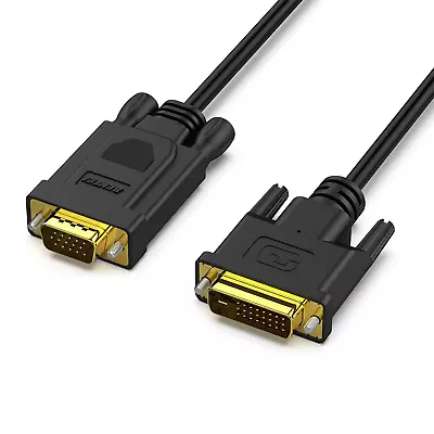 Active DVI-D To VGA Benfei DVI-D 24+1 To VGA 10 Feet Cable Male To Male Gold-Pl • $20.36