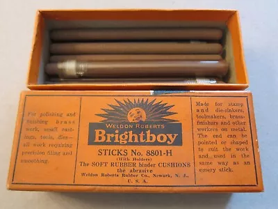 NOS Vintage Weldon Roberts Brightboy Eraser Sticks 8801-H In Original Box Newark • $4.95