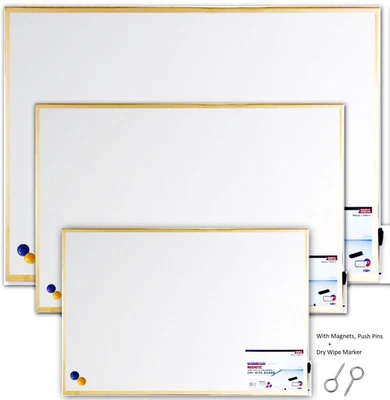 £7.59 • Buy Magnetic White Boards Dry Wipe Small Medium Large Office School Drawing Board 