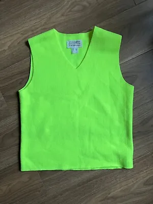 Martin Margiela MM6 Fluorescent Yellow Fleece Sleeveless Top. Size S. Used • £30