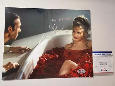 Mena Suvari Autograph 8x10 Photo Signed COA PSA America Beauty Movie Sexy Hot • $100