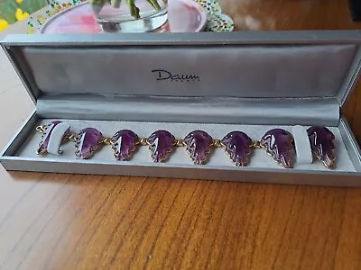 Daum Bracelet - Amethyste Fourgeres (ferns) 1 Detachhable - Gold On Silver • £350