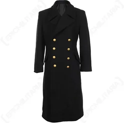 Black Wool Bundesmarine (German Navy) Surplus Greatcoat • $150