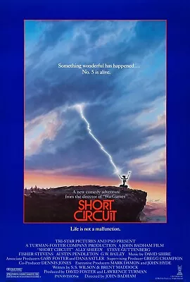 SHORT CIRCUIT RETRO 80s MOVIE POSTER Classic Greatest Cinema Wall Art Print A4 • £3.75