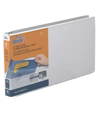 £17.40 • Buy QuickFit Heavy Duty Landscape Legal Binder Round Ring 8.5IN X 14IN White 95010L