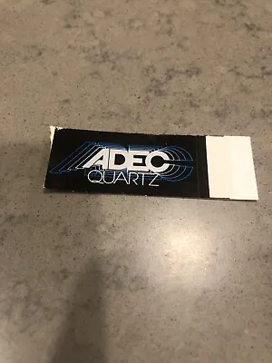 Adec Quartz Watches Vintage Advertising Sticker (5.5cm X 2.5cm) • $12