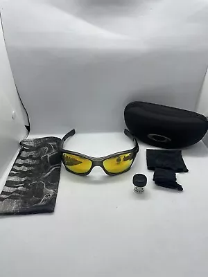 Oakley OO9127-03 PIT BULL Gunmetal FMJ Orange Icons Sunglasses 62-18 Usa Perfect • $199.99