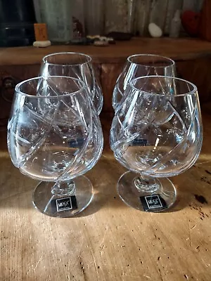 Vintage Mikasa Cut Crystal  Olympus  Brandy Glasses - Set Of 4 • $195