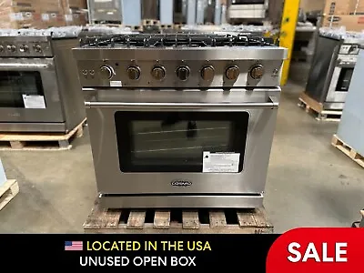 36 In. Gas Range 6 Burners Stainless Steel (OPEN BOX COSMETIC IMPERFECTIONS) • $1079.99