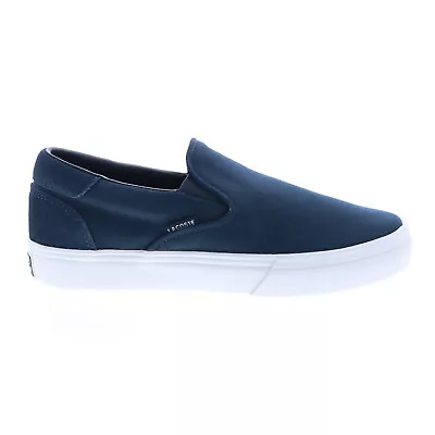 Lacoste Jump Serve Slip 07221 Cma Mens Blue Canvas Lifestyle Sneakers Shoes • $54.99