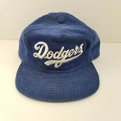 Vintage 90s Sports Specialties Cord Los Angeles Dodgers Script Zipback Snapback • $207.11