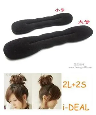 2 Pcs Magic Foam Sponge Hair Styling Donut Bun Maker Former French Twist Tool • £2.59