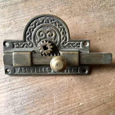 $62.60 • Buy Vintage Brass Toilet Door Lock Vacant Engaged Antique Latch Ashwells Old - PARTS