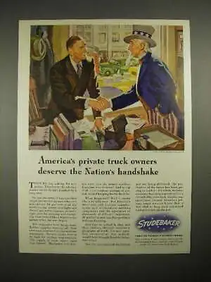 1944 WWII Studebaker Truck Ad - Uncle Sam • $19.99