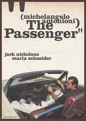 The Passenger 1975 Mini Poster Chirashi Flyer Michelangelo Antonioni Japan • $34.99