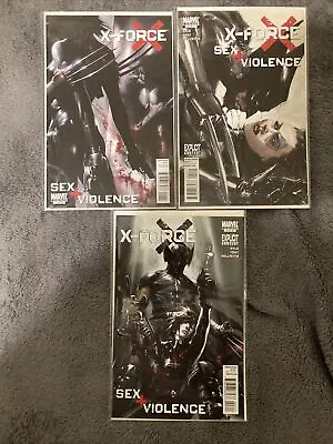 X-FORCE: SEX AND VIOLENCE 1-3 COMPLETE SERIES 2010 Marvel 1 2 3 Wolverine Yost • $24.99