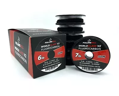 Fulling Mill World Class  V2 Fluorocarbon | 50m Or 100m | Choice Of Breaking Str • £5.95