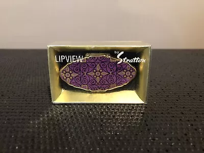 Lipview By Stratton Vintage Purple Lipstick Holder And Mirror New In Box • $33