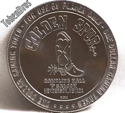 $1 Slot Token Coin Golden Spur Saloon Casino 1989 Ncm Mint Henderson Nevada New • $3.99