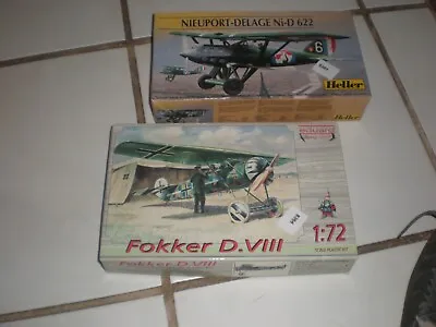 2 Vintage Airplane Model Kits 1/72 Heller Eduard Free Shipping • $20.50