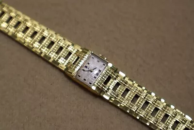 Vintage Gold Plated BUCHERER 17 Jewels Fond Acier Inoxyd Swiss Watch For Women • $110