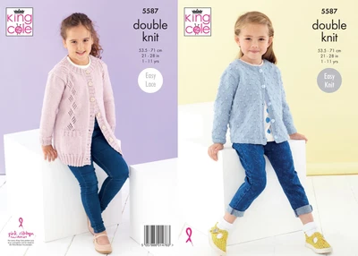 £3.95 • Buy King Cole Knitting Pattern Girls Cardigans - DK 5587 - Childrens