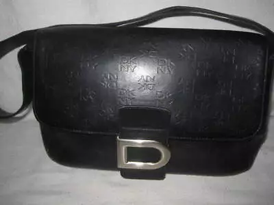 Vintage Donna Karen New York DKNY Black Leather Handbag • $29.99