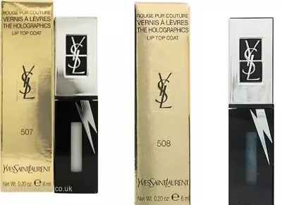 Yves Saint Laurent The Holographics Lip Top Coat 6ml.VARIOUS SHADES. • £14.99