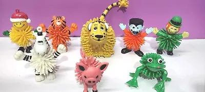 Vintage Koosh Ball Figures Lot Of 8 - Frog Pig Tiger Zebra Vampire Leopard  • $8