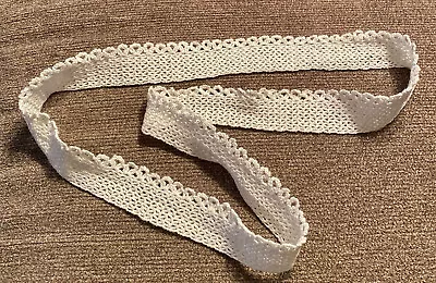 Vintage Hand Crocheted Trim CIRCLE - 38  X 1 1/2  • $3.99