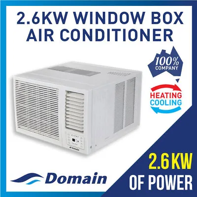 $499 • Buy New Domain 2.6kw Window Wall Box Reverse Cycle Heat + Cool Air Conditioner