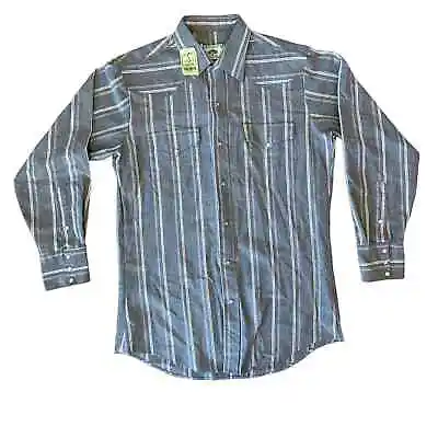 Mens MESQUITE Made In USA Pearl Snap Western Long Sleeve Shirt Sz 15.5 M • $14.99