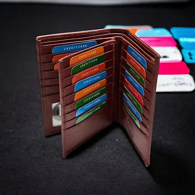 Men's Genuine Leather Bifold Wallet Hipster Credit Card ID Holder RFID Blocking • $14.55